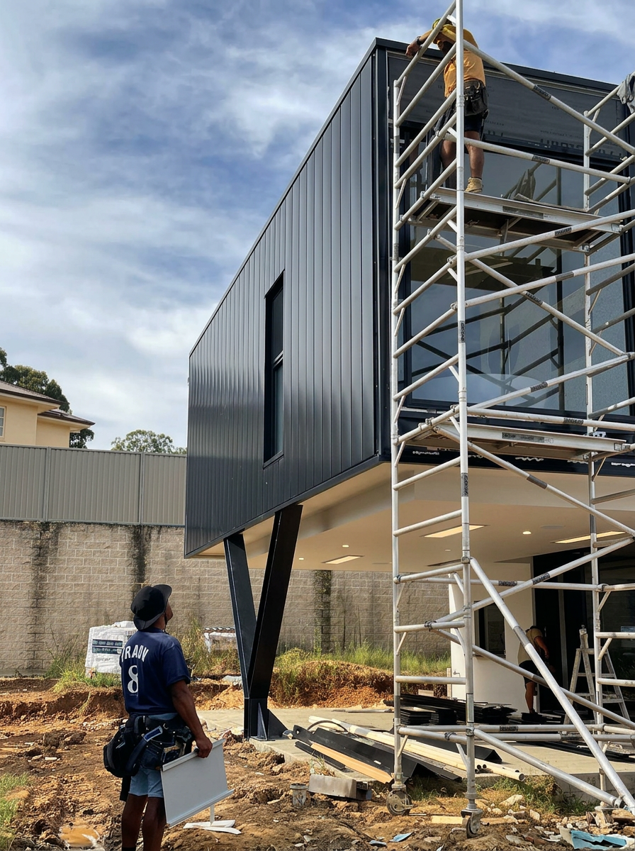 Cantilevered Cladding Build