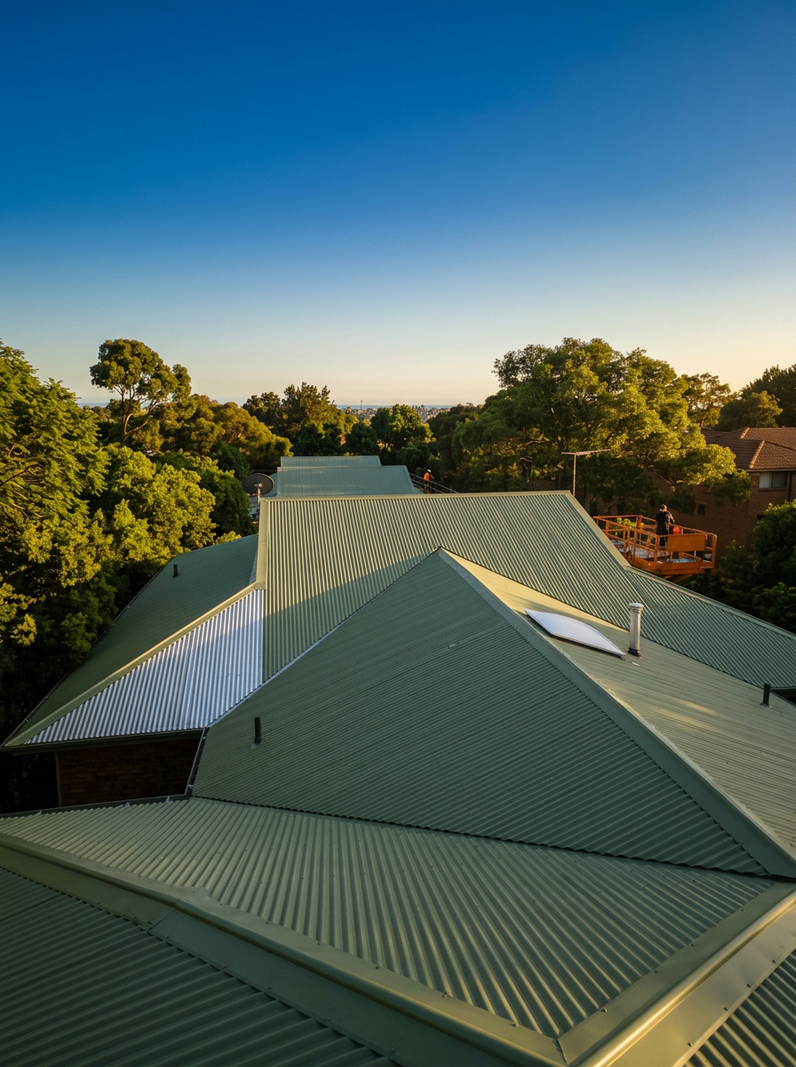 Re-roof Tile to Metal in Pale Eucalypt North Parramatta